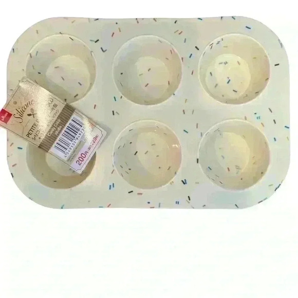 NWT, 3 Piece Silicon Pan Set, Baking, Loaf, Cupcake & Round Cake Pan, Sprinkle - Picture 11 of 15
